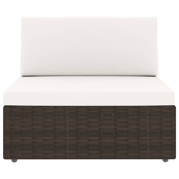 vidaXL Modulsoffa 2-sits konstrotting brun Brun