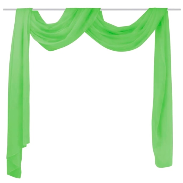 vidaXL Skir voile draperad gardin 140 x 600 cm Grön Grön