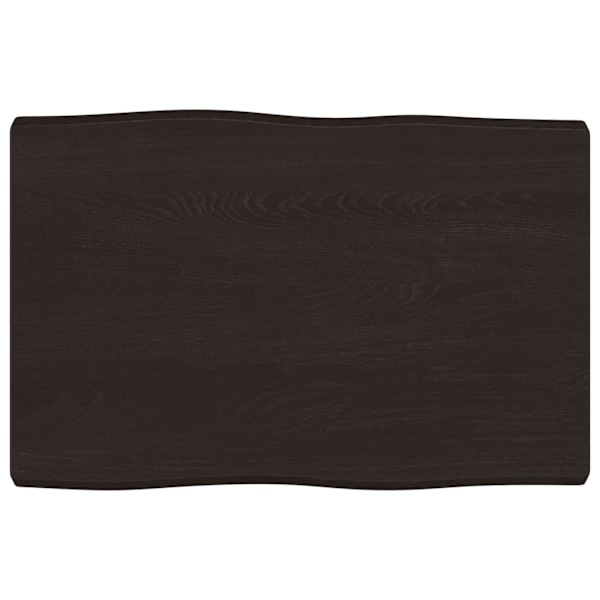 vidaXL Bordsskiva mörkbrun 60x40x(2-4) cm massivt trä levande kant Brun