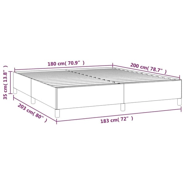 vidaXL Sängram vit 180x200 cm konstläder Vit
