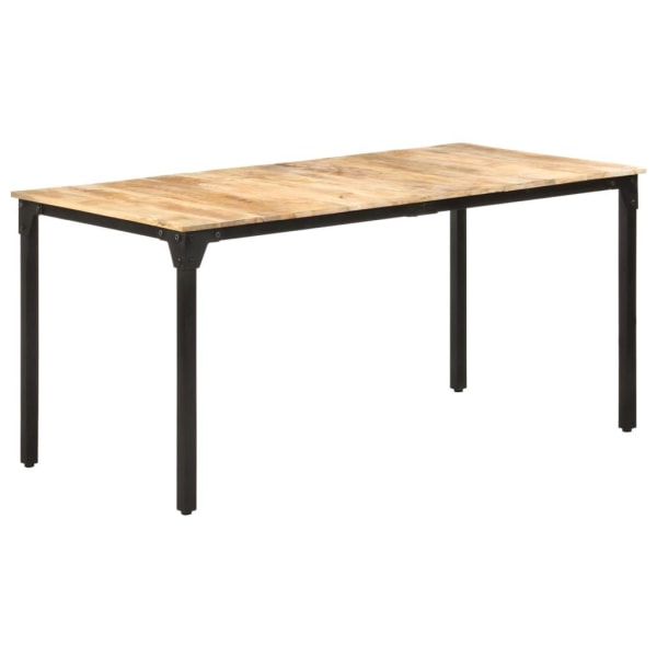 vidaXL Matbord 160x80x76 cm grovt mangoträ Brun