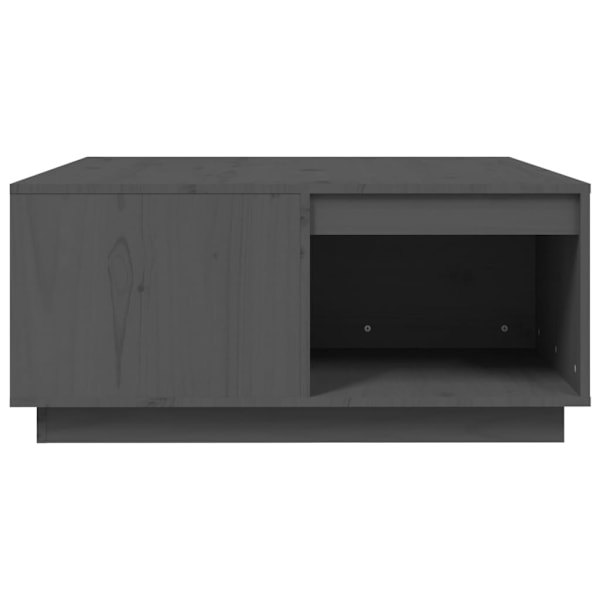 vidaXL Soffbord grå 80x81x36,5 cm massivt furu Grå