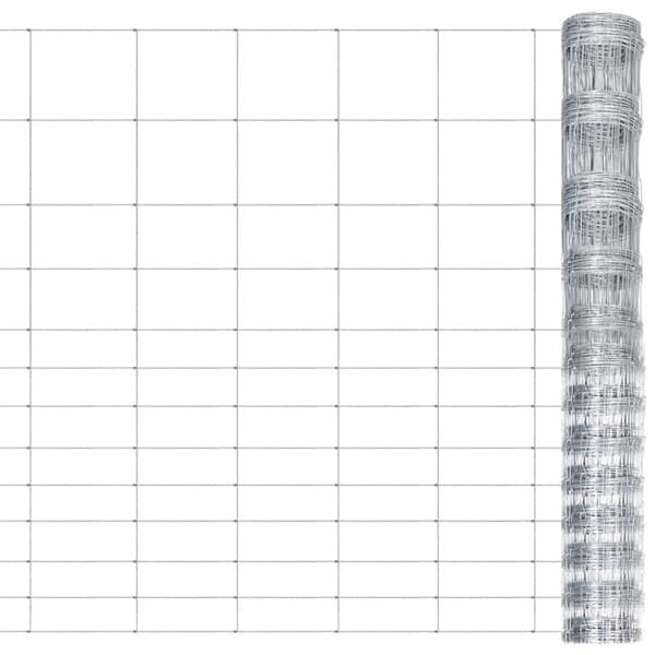 vidaXL Fårstängsel galvaniserat stål 50x1,5 m silver Silver