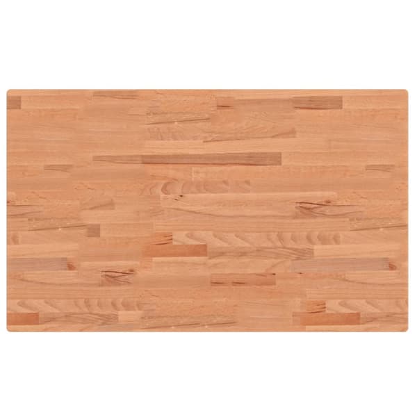 vidaXL Bordsskiva 100x60x2,5 cm rektangulär massivt bokträ Brun