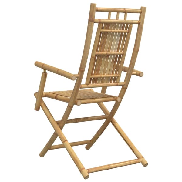vidaXL Hopfällbara trädgårdsstolar 6 st 53x66x99 cm bambu Brun