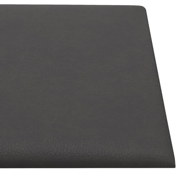vidaXL Väggpaneler 12 st grå 30x30 cm konstläder 1,08 m² Grå