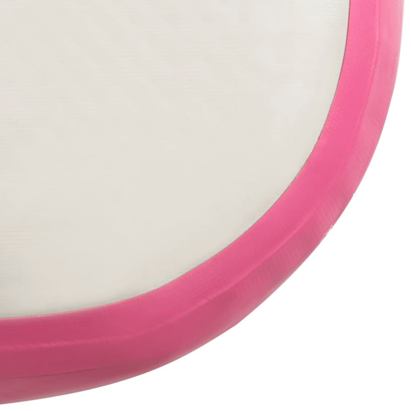 vidaXL Uppblåsbar gymnastikmatta med pump 200x200x10 cm PVC rosa Rosa