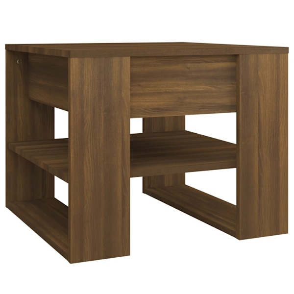 vidaXL Soffbord brun ek 55,5x55x45 cm konstruerat trä Brun