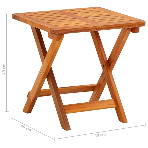 vidaXL Solsäng med bord och dyna massivt akaciaträ Blå
