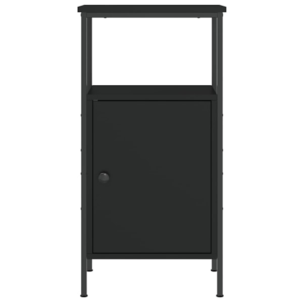 vidaXL Sängbord svart 41x31x80 cm konstruerat trä Svart