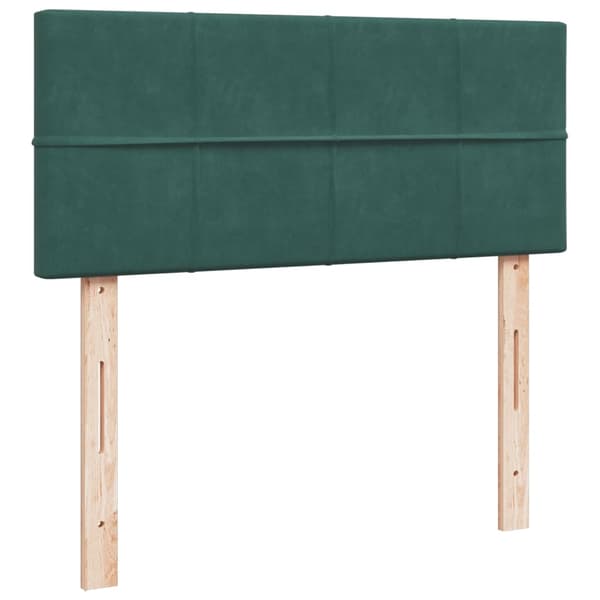 vidaXL Ramsäng med madrass mörkgrön 120x190 cm sammet Grön