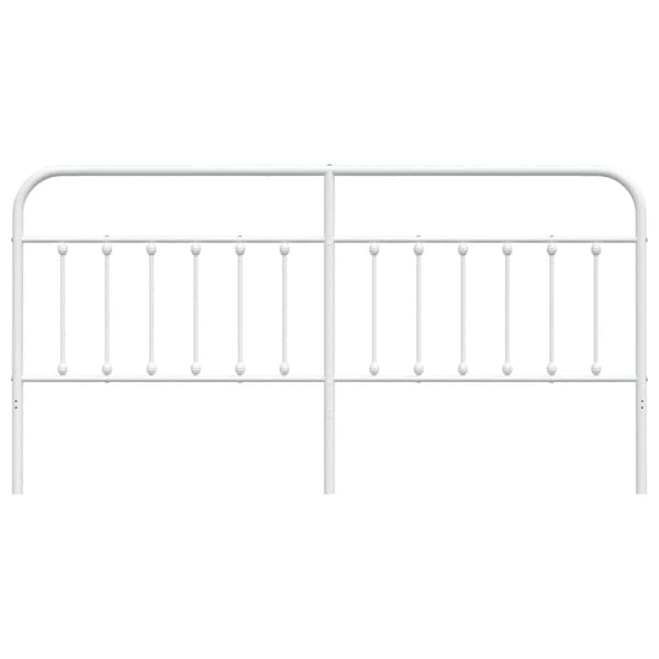 vidaXL Huvudgavel metall vit 200 cm Vit