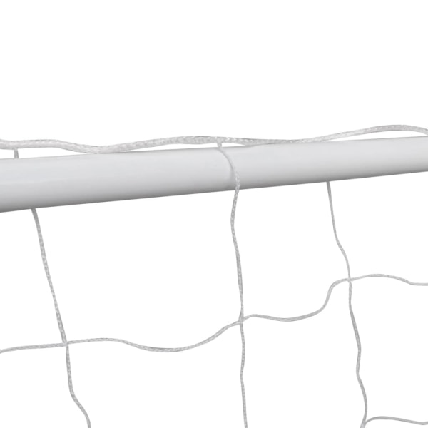 vidaXL Fotbollsmål i stål med nät 240 x 90 x 150 cm Vit