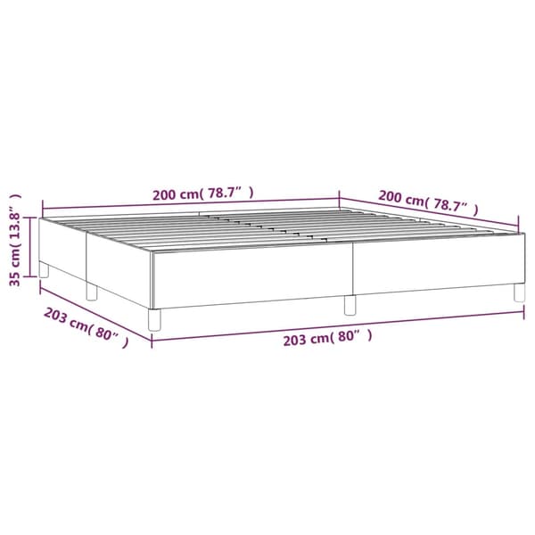 vidaXL Sängram ljusgrå 200x200 cm sammet Grå