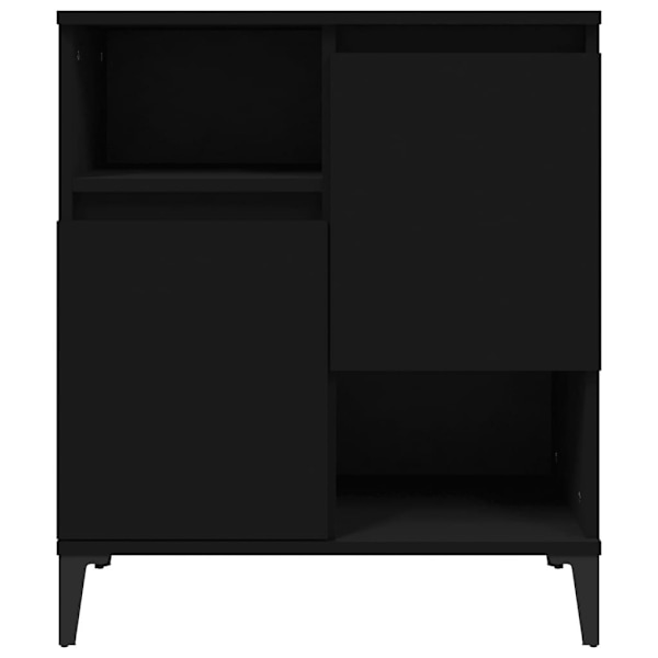 vidaXL Skänk 3 st svart 60x35x70 cm konstruerat trä Svart
