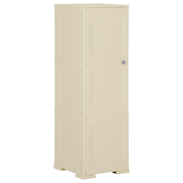 vidaXL Plastskåp 40x43x125 cm träimitation kaninvit Vit