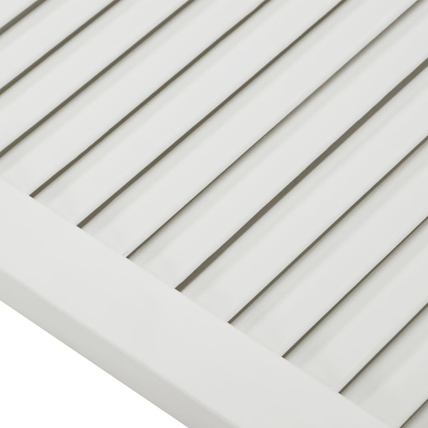 vidaXL Skåplucka lamelldesign vit 39,5x49,4 cm massiv furu Vit