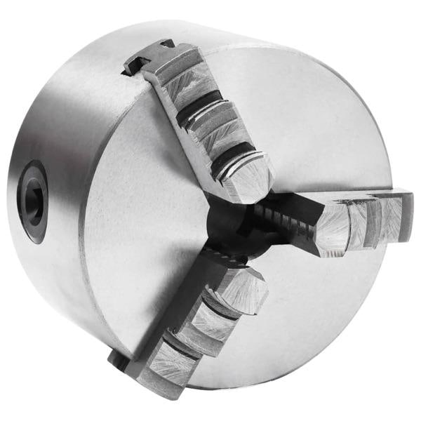 vidaXL 3-backs självjusterande svarvchuck 100 mm stål