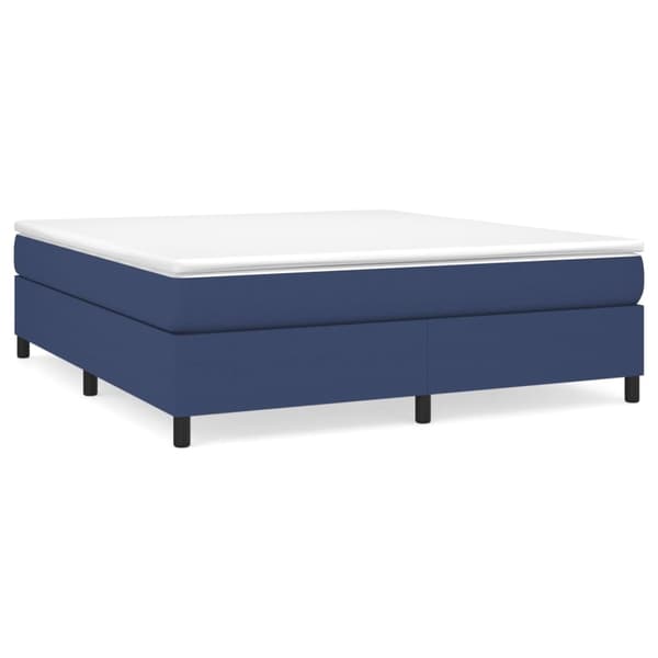 vidaXL Ramsäng med madrass blå 160x200 cm tyg Blå