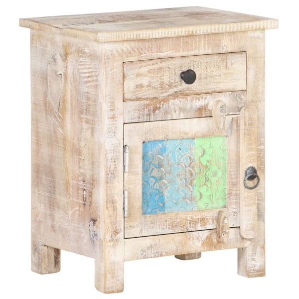 vidaXL Sängbord 40x30x50 cm massivt grovt akaciaträ Brun