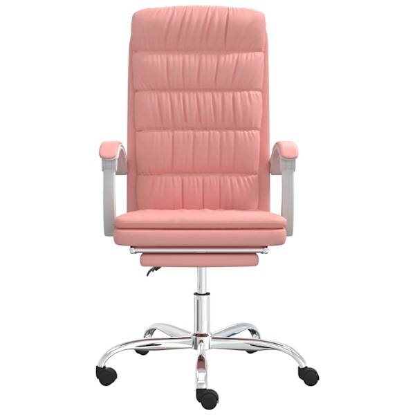 vidaXL Kontorsstol rosa konstläder Rosa