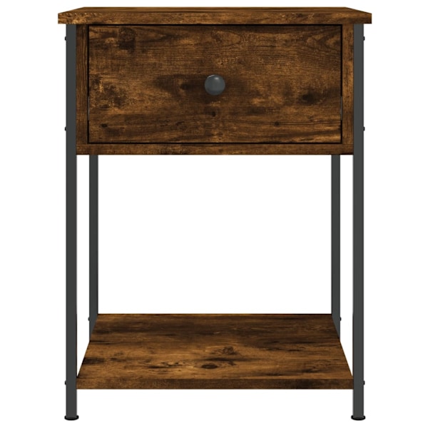 vidaXL Sängbord 2 st rökfärgad ek 44x45x58 cm konstruerat trä Brun