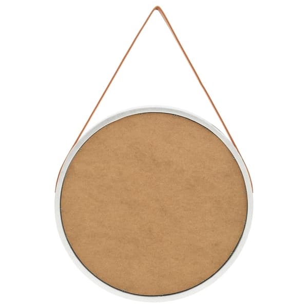 vidaXL Väggspegel med rem 60 cm silver Silver