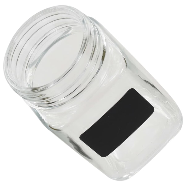 vidaXL Förvaringsburkar i glas med etiketter 24 st 300 ml Transparent