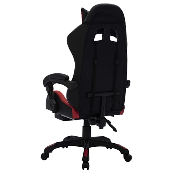 vidaXL Gamingstol med RGB LED-lampor vinröd och svart konstläder multifärg