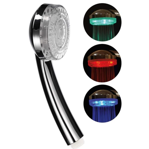 HI Duschhuvud med LED 8 cm Silver