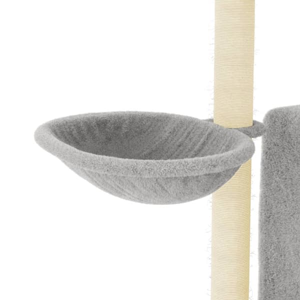 vidaXL Klösträd med sisalpelare ljusgrå 96,5 cm Grå