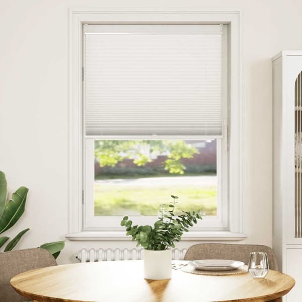 vidaXL Plisségardin 90x150 cm vit Vit