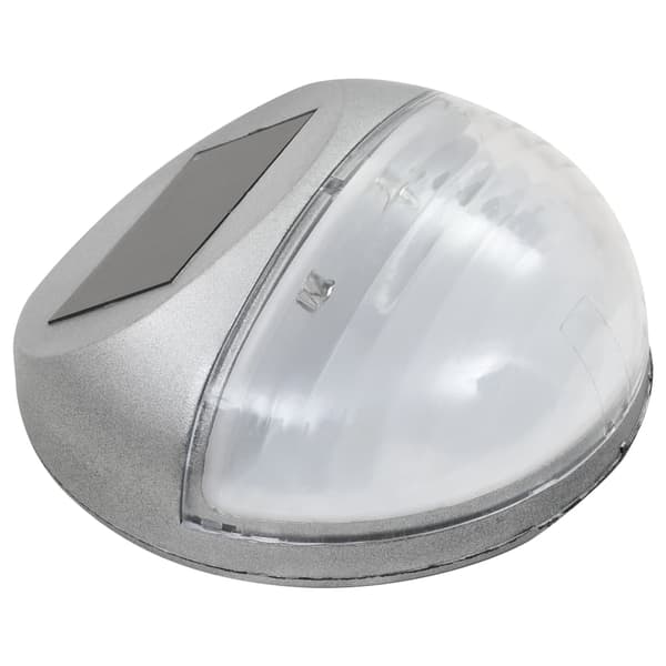 vidaXL Sollampa vägg LED set 12 st rund silver Silver