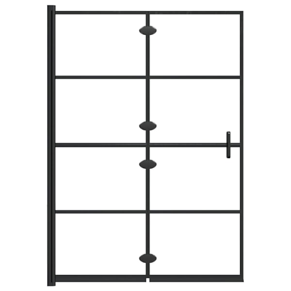 vidaXL Duschvägg fällbar ESG 100x140 cm svart