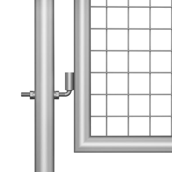 vidaXL Trädgårdsgrind galvaniserat stål 306x100 cm silver Silver