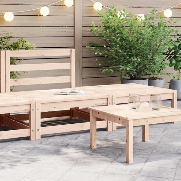 vidaXL Loungegrupp 2 delar massiv furu Brun