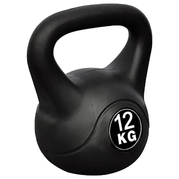 vidaXL Kettlebell plasthölje 12 kg Svart