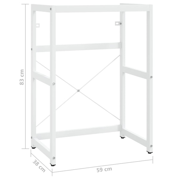 vidaXL Ram för tvättställ vit 59x38x83 cm järn Vit