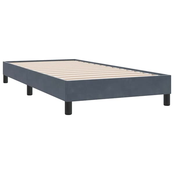 vidaXL Ramsäng med madrass mörkgrå 80x210 cm sammet Grå