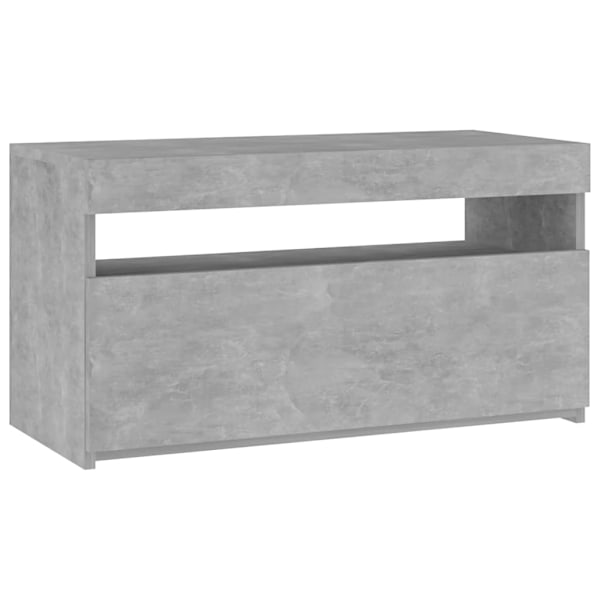vidaXL Tv-bänk med LED-belysning betonggrå 75x35x40 cm grå