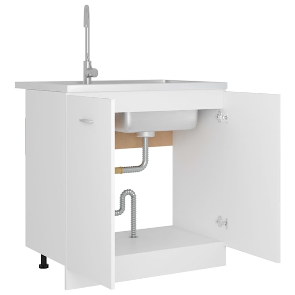 vidaXL Underskåp för diskho “Lyon” vit 80x46x81,5 cm konstruerat trä Vit