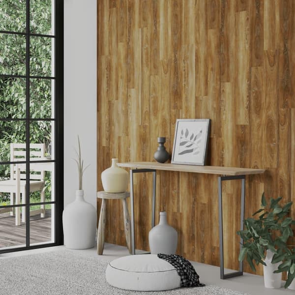 vidaXL Väggpaneler träimitation brun PVC 4,12 m² Brun