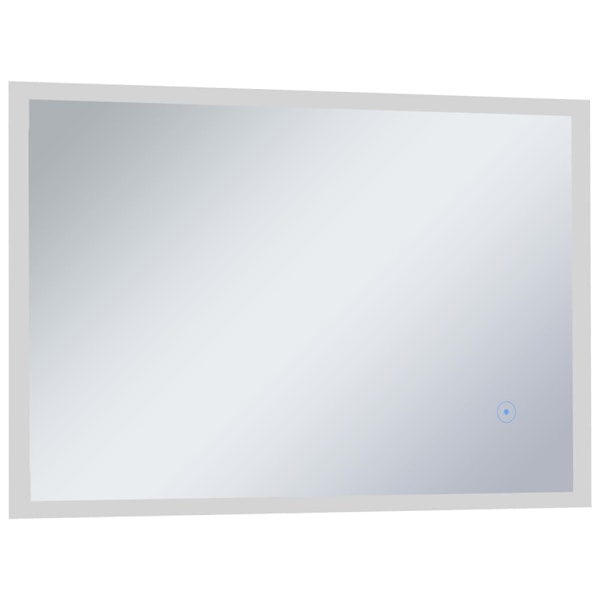vidaXL Badrumsspegel LED med touch-sensor 100x60 cm Silver