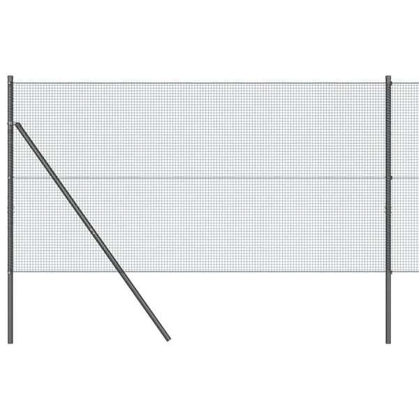 vidaXL Markfixerat Svetsat Stängsel 50 x 1,2 m (B x H) Grå