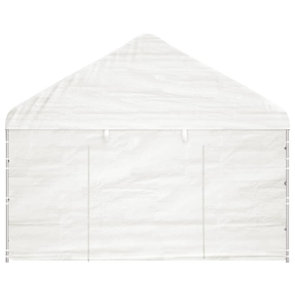vidaXL Paviljong med tak vit 13,38x4,08x3,22 m polyeten Vit