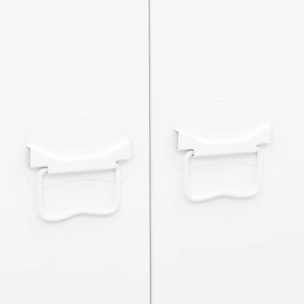 vidaXL Garderob industriell vit 90x50x180 cm metall Vit