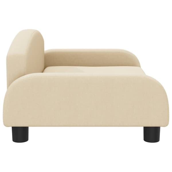 vidaXL Barnsoffa gräddvit 70x45x30 cm tyg Kräm