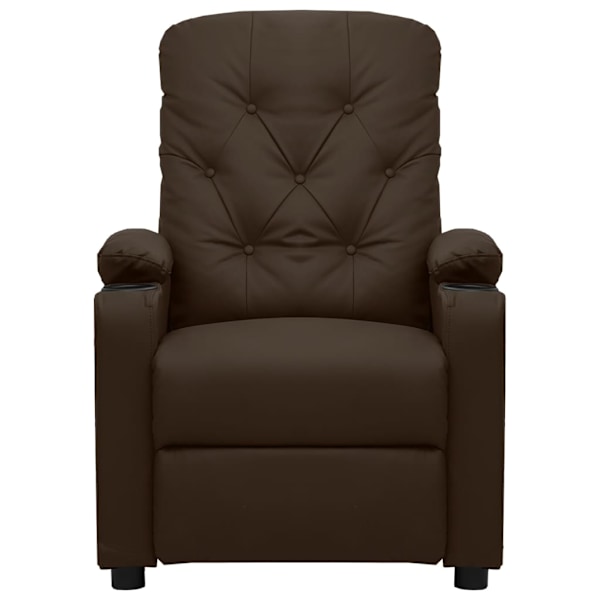 vidaXL Massagefåtölj brun konstläder Brun