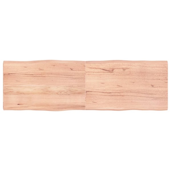 vidaXL Bordsskiva ljusbrun 160x50x(2-4) cm massivt trä levande kant Brun