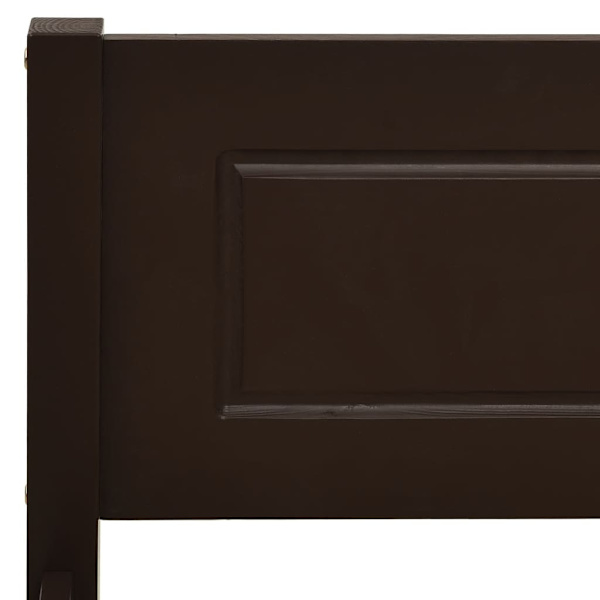vidaXL Sängram massiv furu mörkbrun 120x200 cm Brun